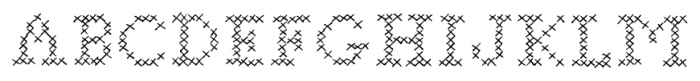 CrossStitch Regular Font UPPERCASE