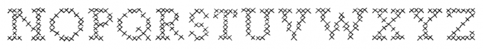 CrossStitch Regular Font UPPERCASE