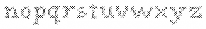 CrossStitch Regular Font LOWERCASE