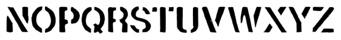 Crude Stencil JNL Regular Font LOWERCASE