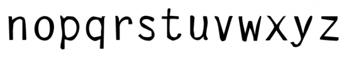 Crufty Sans Regular Font LOWERCASE