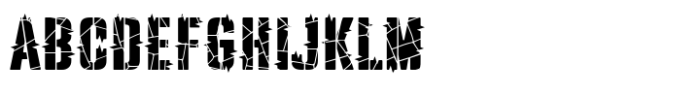 Cracked Slash Font UPPERCASE