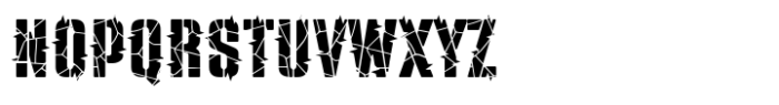 Cracked Slash Font UPPERCASE