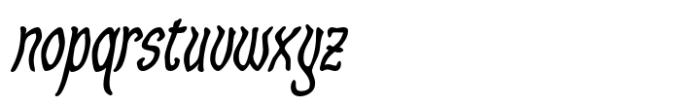 Craggy Bold Oblique Font LOWERCASE