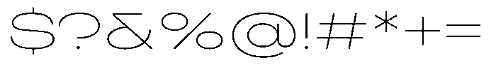 Cranch Thin Font OTHER CHARS