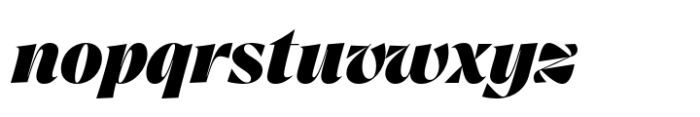 Crave Display Black Italic Font LOWERCASE