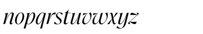 Crave Display Italic Font LOWERCASE