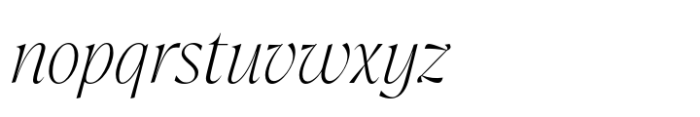 Crave Display Light Italic Font LOWERCASE