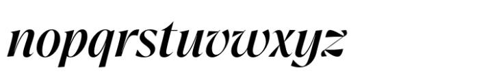 Crave Display Medium Italic Font LOWERCASE