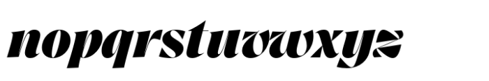 Crave Fine Black Italic Font LOWERCASE