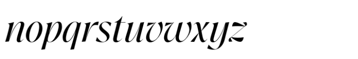 Crave Fine Italic Font LOWERCASE