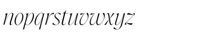 Crave Fine Light Italic Font LOWERCASE
