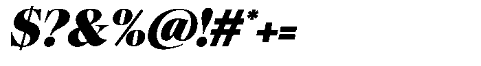 Craville Black Italic Font OTHER CHARS