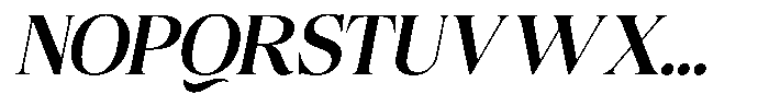Craville Medium Italic Font UPPERCASE