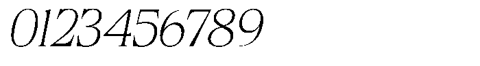 Craville Thin Italic Font OTHER CHARS