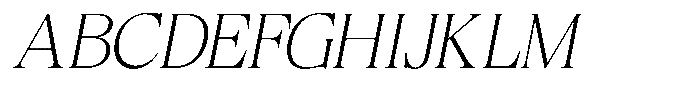 Craville Thin Italic Font UPPERCASE
