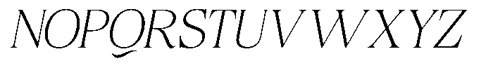 Craville Thin Italic Font UPPERCASE