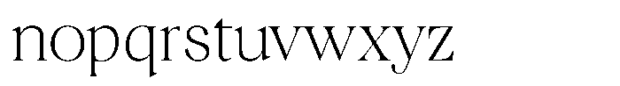 Craville Thin Font LOWERCASE