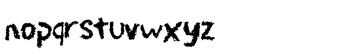 Crayon Scribble Font LOWERCASE