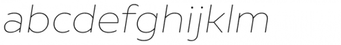 Creata Thin Italic Font LOWERCASE