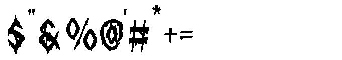 Creepy Creeper Font OTHER CHARS