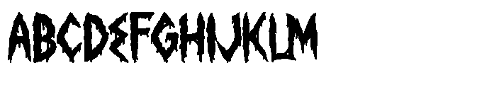 Creepy Creeper Font UPPERCASE