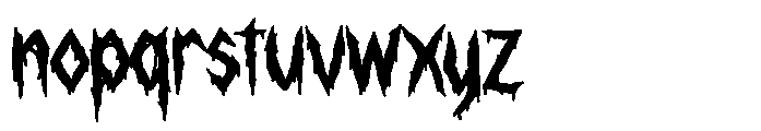 Creepy Creeper Font LOWERCASE