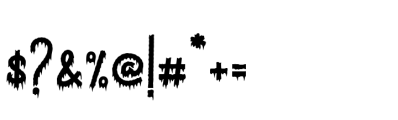 Creepy Ghost Regular Font OTHER CHARS