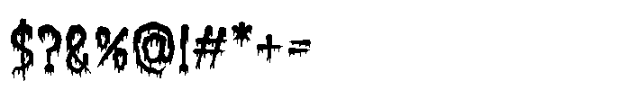 Creepy Melter Font OTHER CHARS