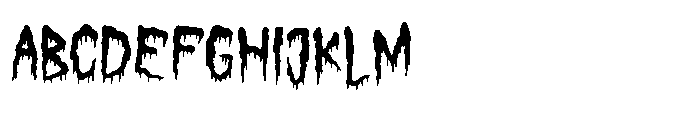 Creepy Melter Font UPPERCASE