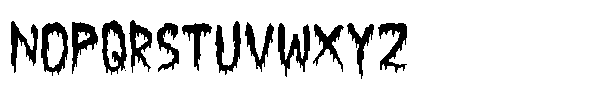 Creepy Melter Font UPPERCASE