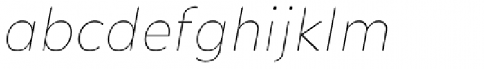 Creo Thin Italic Font LOWERCASE