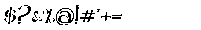 Crevia Slant Font OTHER CHARS