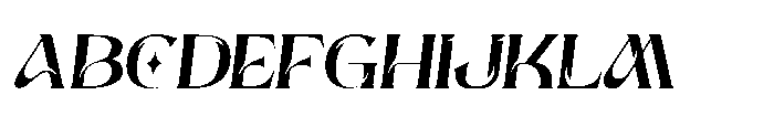 Crevia Slant Font UPPERCASE