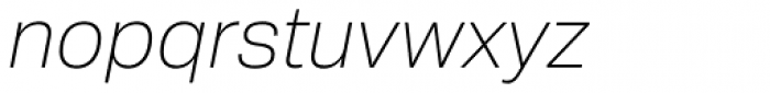 Crique Grotesk Thin Italic Font LOWERCASE