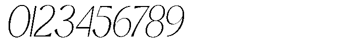 Cristecy Thin Condensed Slanted Font OTHER CHARS