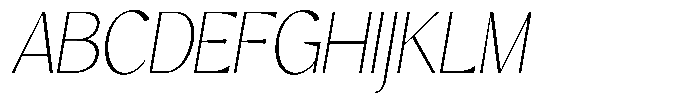 Cristecy Thin Condensed Slanted Font UPPERCASE