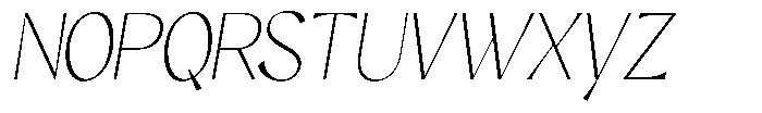 Cristecy Thin Condensed Slanted Font UPPERCASE
