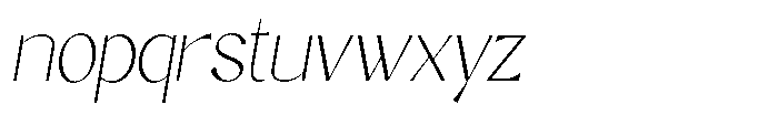 Cristecy Thin Condensed Slanted Font LOWERCASE
