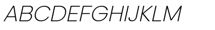Croih Extra Light Italic Font UPPERCASE
