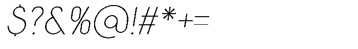 Crosmellow Thin Italic Font OTHER CHARS