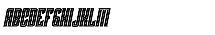 Crosride Oblique Inline Font UPPERCASE