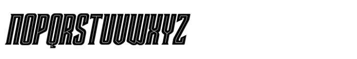 Crosride Oblique Inline Font UPPERCASE