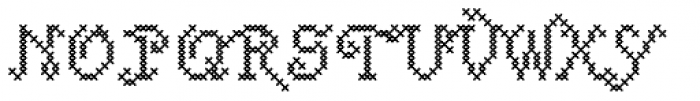 Cross Stitch Carefree Font UPPERCASE