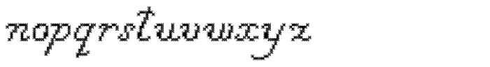 Cross Stitch Cursive Font LOWERCASE