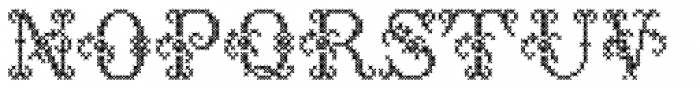 Cross Stitch Delicate Font UPPERCASE