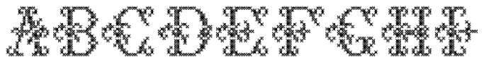 Cross Stitch Delicate Font LOWERCASE