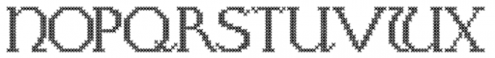 Cross Stitch Discreet Font UPPERCASE