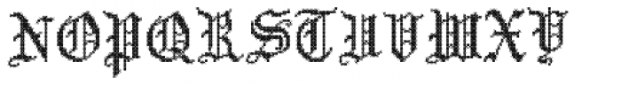 Cross Stitch Gothic Font UPPERCASE
