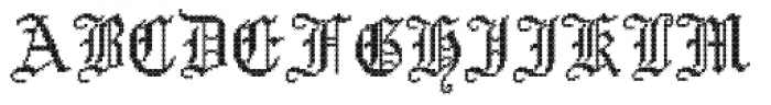 Cross Stitch Gothic Font LOWERCASE